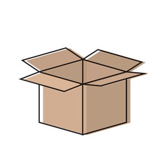 opened cardbox icon image