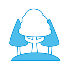 Trees nature ecology icon vector illustration graphic design