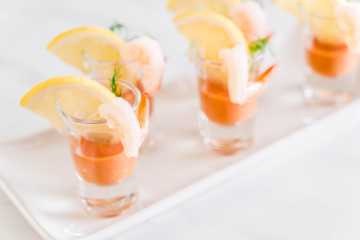 shrimp cocktail with sauce