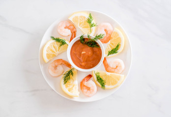 shrimp cocktail with sauce