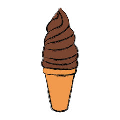 Ice cream cone icon vector illustration graphic design