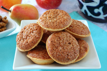 Shortbread tea biscuits with fruit.