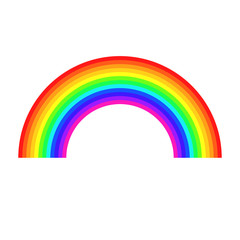 Vector rainbow on white background. Light spectrum.