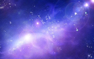  Stars and galaxies in outer space showing the beauty of space exploration. Graphic background Space, photorealistic.