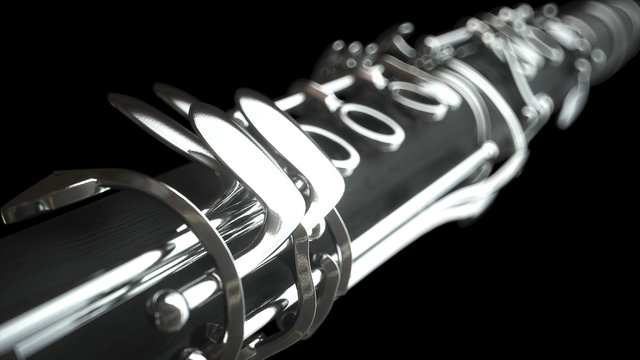 Clarinet. 3D rendering
