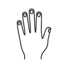 Man's hand linear icon