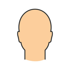 Human's head color icon