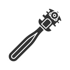 Glass cutter glyph icon