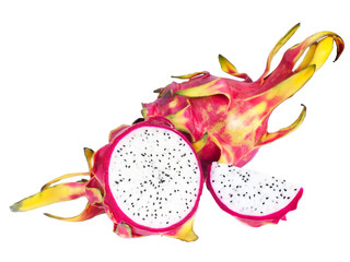 Dragon fruit isolated on white background