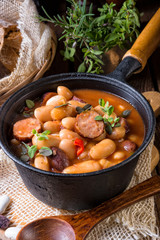 Polish Baked Beans with sausage