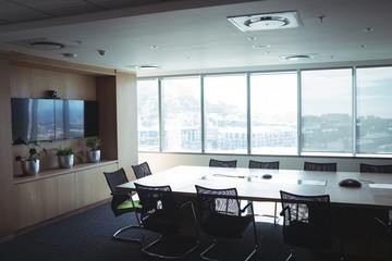 Interior of empty board room