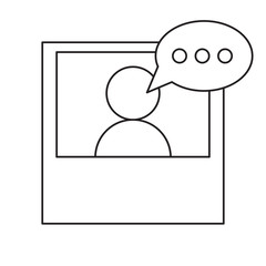 picture with speech bubble icon
