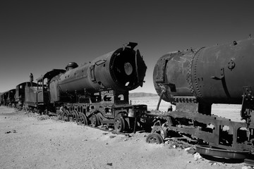 Fototapeta na wymiar Scrap Bolivian Trains
