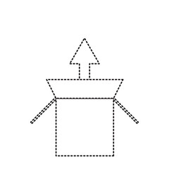 cardboard box with arrow icon