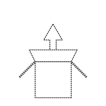 cardboard box with arrow icon