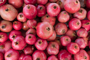 fruits of ripe pomegranates