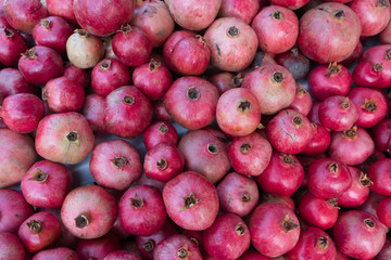 fruits of ripe pomegranates
