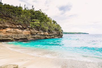 Tropical beach and ocean in Bali, Indonesia