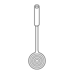 perforated spoon isolated icon vector illustration design
