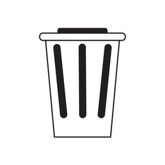 trash bucket icon