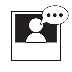 picture with speech bubble icon
