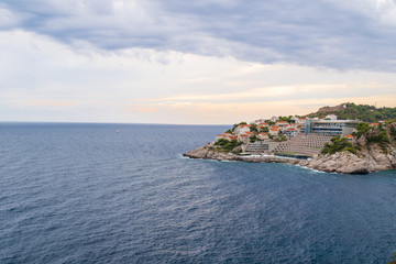 Aerial view of the medieval city of Dubrovnik, Dalmatia, Croatia, Adriatic Sea, Europe