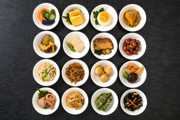 一般的なごはんのおかず　Side dishes of rice japanese food