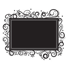 vector illustration of calligraphic elements decorative vintage frame border