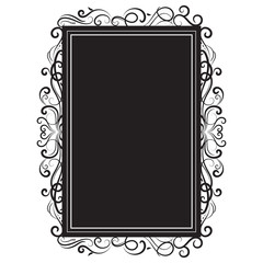 vector illustration of calligraphic elements decorative vintage frame border