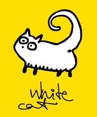 Funny cat illustration