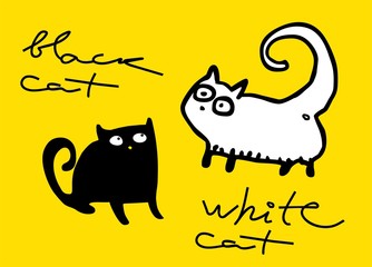 Funny cat illustration