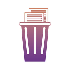 trash and document pages icon