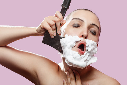 woman has shave