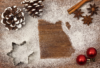 Festive motif of flour in the shape of Egypt (series)