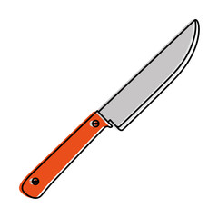 grill knife cutlery isolated icon vector illustration design