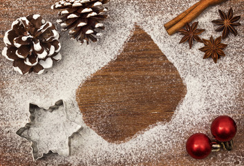 Festive motif of flour in the shape of Lesotho (series)