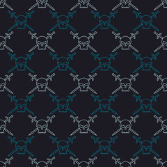 Fototapeta premium Seamless pattern with skulls for your design