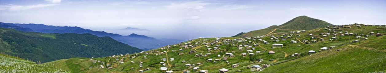Fototapeta na wymiar panorama village 