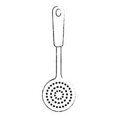 perforated spoon isolated icon vector illustration design