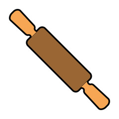 wooden roller isolated icon vector illustration design