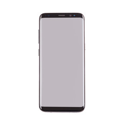 New version of smartphone with blank screen over white