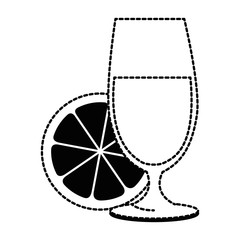 cup with orange juice vector illustration design