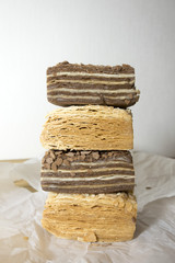 tasty chocolate and creamy cake