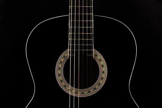 Black acustic guitar