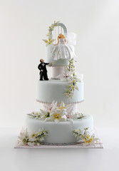 white couple wedding cake background