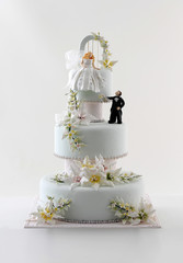 white couple wedding cake background