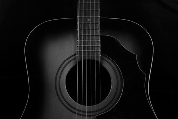 Obraz na płótnie Canvas Guitar in black and white
