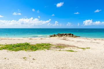 Paradise beach at Fort Zachary Taylor Park, Key West. State Park in Florida, USA.
