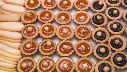 shortcrust patries and cookies with jam
