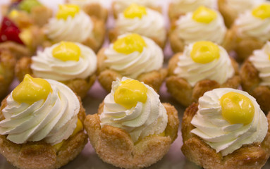 pastries, bignè with cream